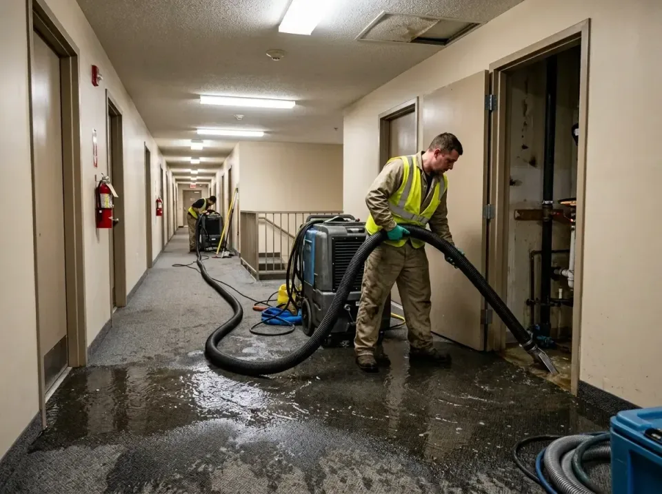multi-unit-apartment-hallway-f-005 — frequently asked questions, Emergency Burst Pipe Water Extraction & Removal in Drumrigh…